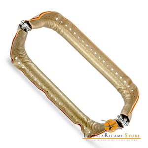 CHIUSURA A Molla Rettangolare 20x9 cm Ricoperta in Ecopelle - Mas Srl - LacariaRicami.Store