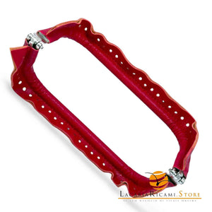 CHIUSURA A Molla Rettangolare 20x9 cm Ricoperta in Ecopelle - Mas Srl - LacariaRicami.Store