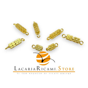 CHIUSURE Per Bracciali o Collane - Colore: VITE 4X15mm (6-PZ) - ORO - by LacariaRicami.Store