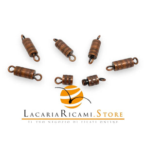 CHIUSURE Per Bracciali o Collane - Colore: VITE 4X15mm (6-PZ) - RAME ANTICO - by LacariaRicami.Store