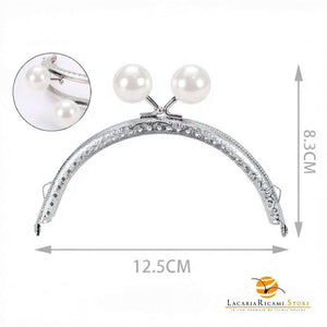 CLIK CLAK Perla Argento 12,5 CM - Colore: BIANCO - by LacariaRicami.Store