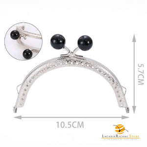 CLIK CLAK Perla Argento 10,5 CM - Colore: NERO - by LacariaRicami.Store