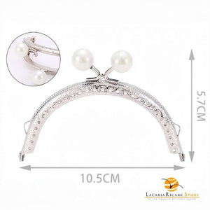 CLIK CLAK Perla Argento 10,5 CM - Colore: PERLA - by LacariaRicami.Store