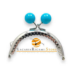 CLIK CLAK Argento Con Perla Colorata 8,5 CM - MAS Srl - - LacariaRicami.Store