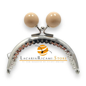 CLIK CLAK Argento Con Perla Colorata 8,5 CM - MAS Srl - - LacariaRicami.Store