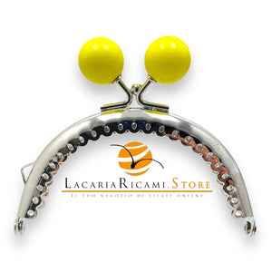 CLIK CLAK Argento Con Perla Colorata 8,5 CM - MAS Srl - - LacariaRicami.Store