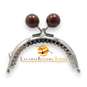 CLIK CLAK Argento Con Perla Colorata 8,5 CM - MAS Srl - - LacariaRicami.Store