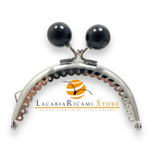 CLIK CLAK Argento Con Perla Colorata 8,5 CM - MAS Srl - - LacariaRicami.Store