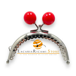 CLIK CLAK Argento Con Perla Colorata 8,5 CM - MAS Srl - - LacariaRicami.Store
