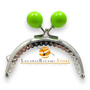 CLIK CLAK Argento Con Perla Colorata 8,5 CM - MAS Srl - - LacariaRicami.Store