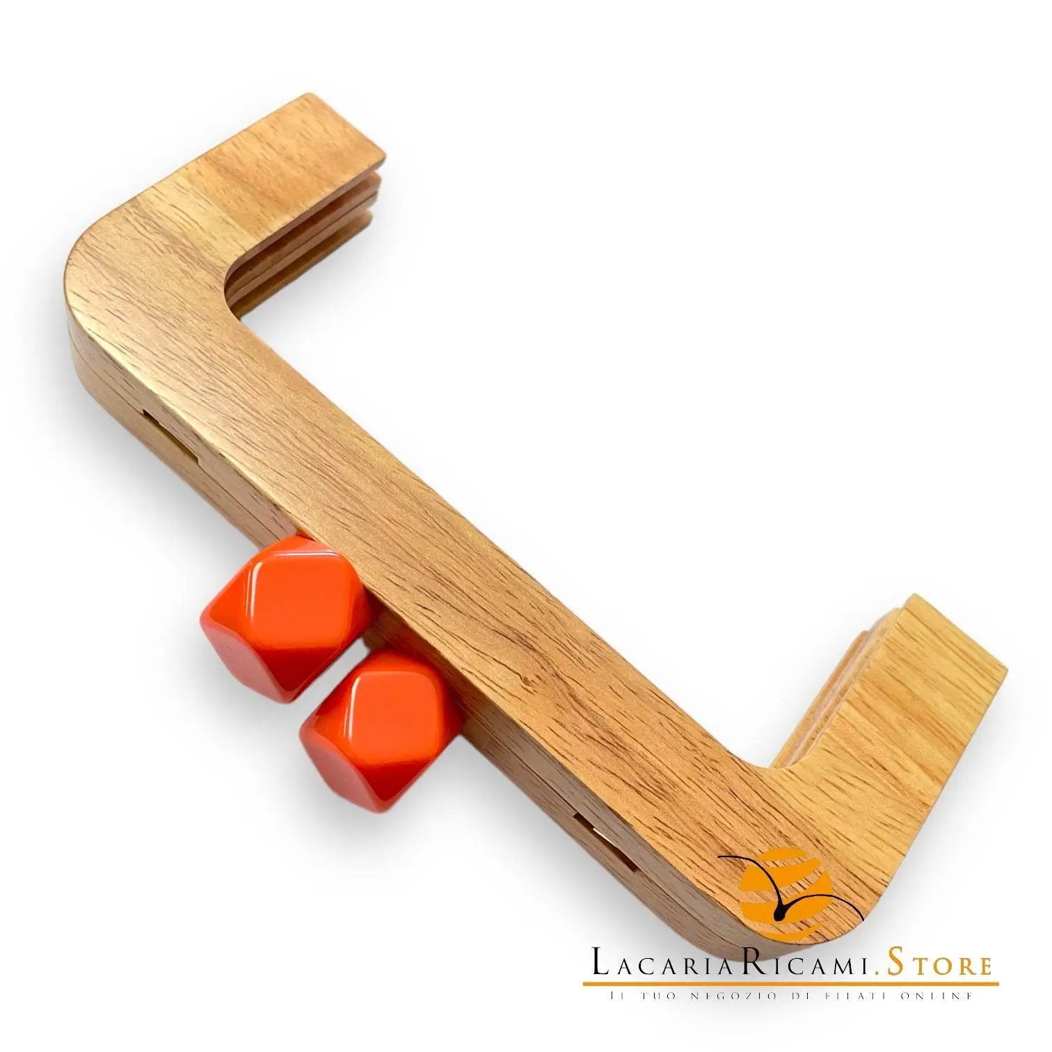 CLIK CLAK In Legno Con Perla Quadrata 20x8Cm - - LacariaRicami.Store