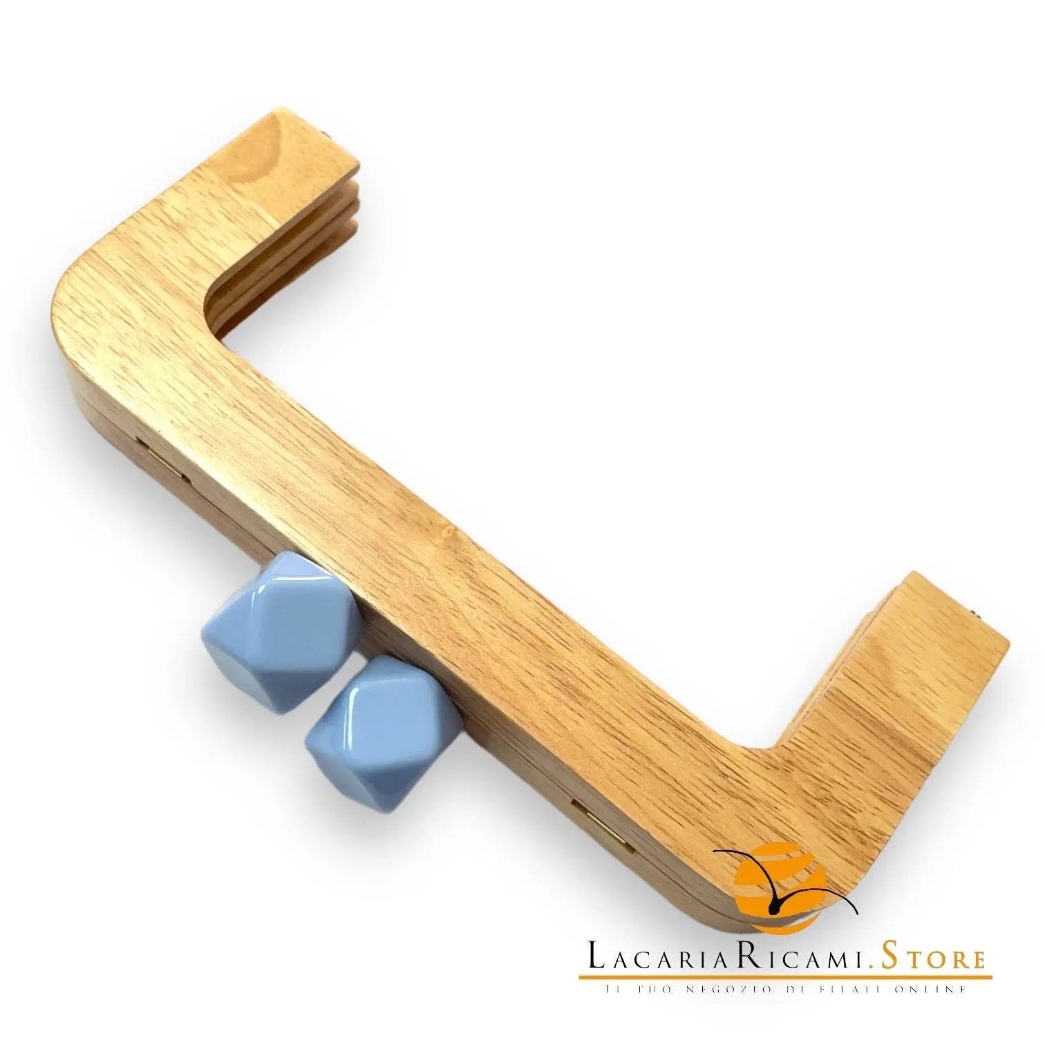 CLIK CLAK In Legno Con Perla Quadrata 20x8Cm - - LacariaRicami.Store