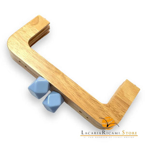 CLIK CLAK In Legno Con Perla Quadrata 20x8Cm - - LacariaRicami.Store