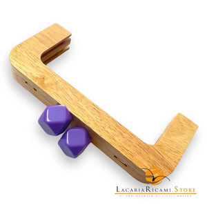 CLIK CLAK In Legno Con Perla Quadrata 20x8Cm - - LacariaRicami.Store