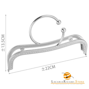 CLIK CLAK 22Cm Con Manico - Colore: 845942 - 22x13.5 cm - ARGENTO - by LacariaRicami.Store