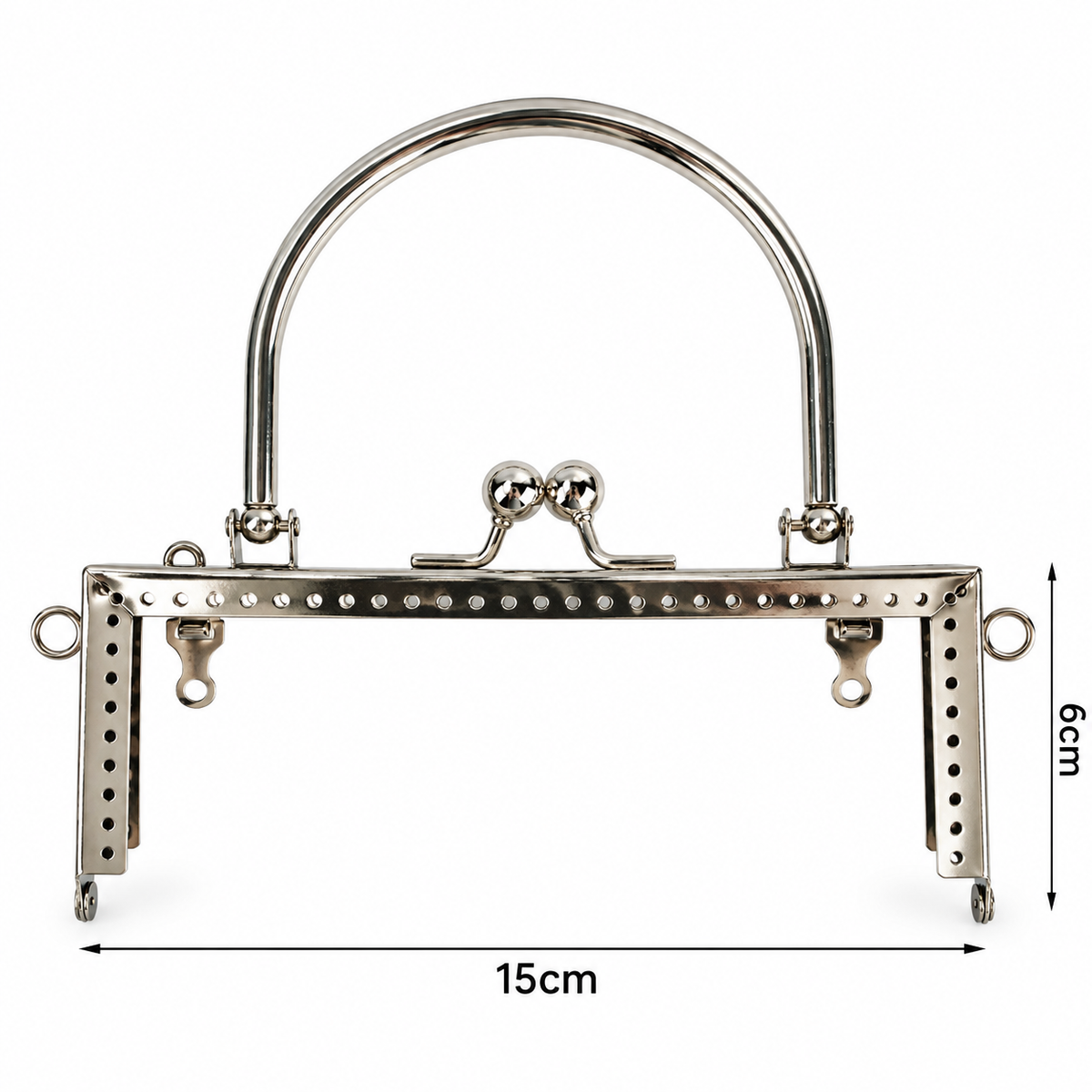 CLIK CLAK 15 Cm Con Manico - Colore: 16349-01 - 15x6 cm - ARGENTO - by LacariaRicami.Store