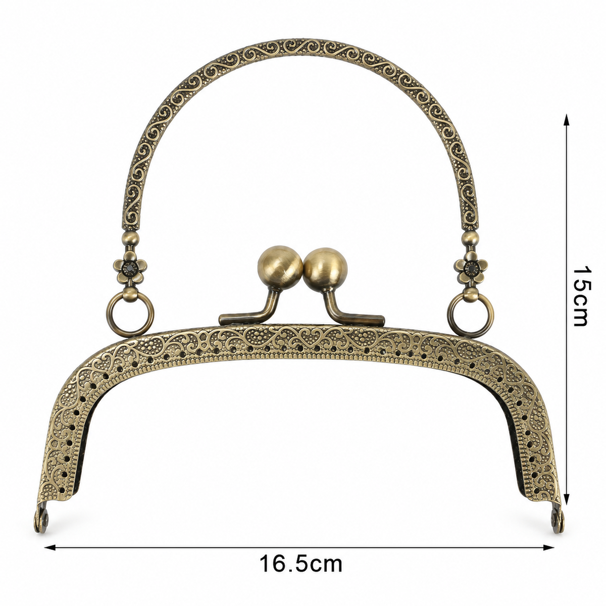 CLIK CLAK 16,5 Cm Con Manico - Colore: 16346-02 - 16.5x15 cm - BRONZO - by LacariaRicami.Store