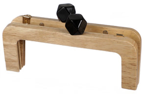 CLIK CLAK In Legno Con Perla Quadrata 20x8Cm - Colore: NERO - by LacariaRicami.Store