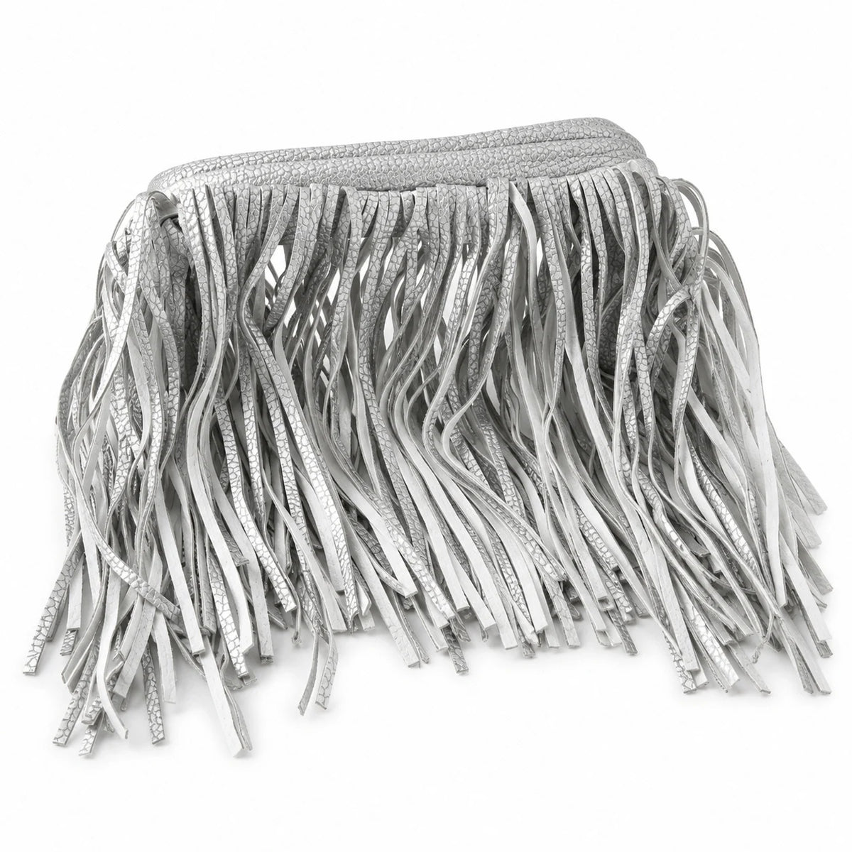 CHIUSURA a Molla Con Frangia 20x9Cm - MAF Accessories - Colore: 17230-01 - ARGENTO - by LacariaRicami.Store