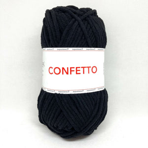 Ciniglia CONFETTO - Tropical Lane - Colore: 32 - NERO - by LacariaRicami.Store