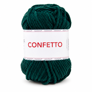 Ciniglia CONFETTO - Tropical Lane - Colore: 44 - VERDE SCURO - by LacariaRicami.Store