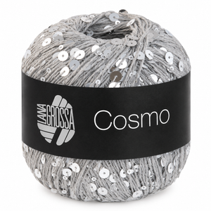 Cotone COSMO con Paillettes - LANA GROSSA - Colore: 02 - GRIGIO CHIARO - by LacariaRicami.Store