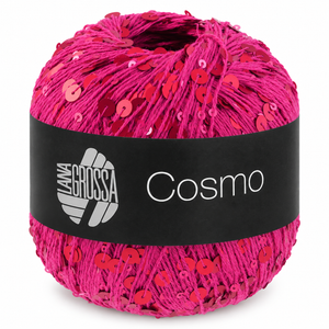 Cotone COSMO con Paillettes - LANA GROSSA - Colore: 15 - FUCSIA - by LacariaRicami.Store