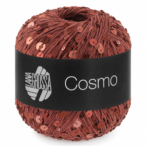 Cotone COSMO con Paillettes - LANA GROSSA - Colore: 25 - MARRONE ROSSO - by LacariaRicami.Store
