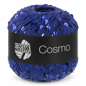 Cotone COSMO con Paillettes - LANA GROSSA - Colore: 28 - INCHIOSTRO BLU - by LacariaRicami.Store