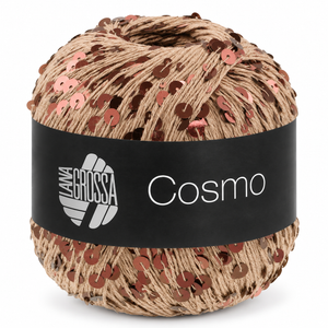 Cotone COSMO con Paillettes - LANA GROSSA - Colore: 32 - CAMMELLO - by LacariaRicami.Store