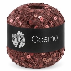 Cotone COSMO con Paillettes - LANA GROSSA - Colore: 33 - MARRONE CIOCCOLATO - by LacariaRicami.Store