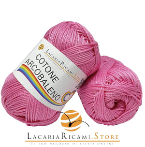Cotone ARCOBALENO - LacariaRicami.Store 07 - ROSA - LacariaRicami.Store