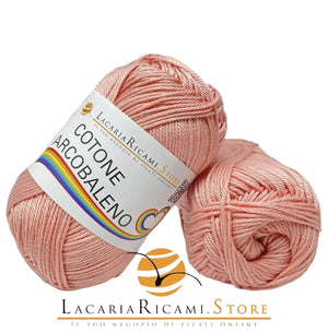 Cotone ARCOBALENO - LacariaRicami.Store 08 - ROSA PESCA - LacariaRicami.Store