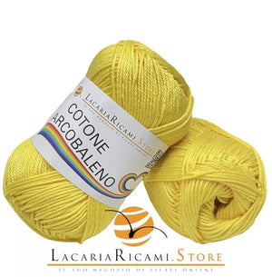 Cotone ARCOBALENO - LacariaRicami.Store 11 - GIALLO - LacariaRicami.Store