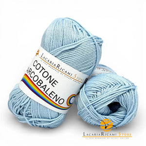 Cotone ARCOBALENO - LacariaRicami.Store - Colore: 15 - CELESTE - by LacariaRicami.Store