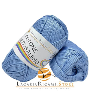 Cotone ARCOBALENO - LacariaRicami.Store - Colore: 16 - AZZURRO - by LacariaRicami.Store