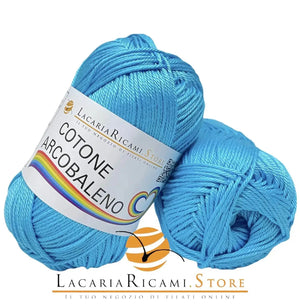 Cotone ARCOBALENO - LacariaRicami.Store - Colore: 17 - TURCHESE - by LacariaRicami.Store