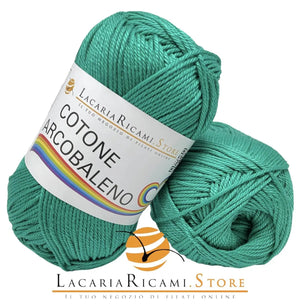 Cotone ARCOBALENO - LacariaRicami.Store 23 - VERDE SMERALDO - LacariaRicami.Store