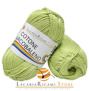 Cotone ARCOBALENO - LacariaRicami.Store 24 - VERDE CHIARO - LacariaRicami.Store
