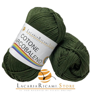 Cotone ARCOBALENO - LacariaRicami.Store 26 - VERDE SCURO - LacariaRicami.Store