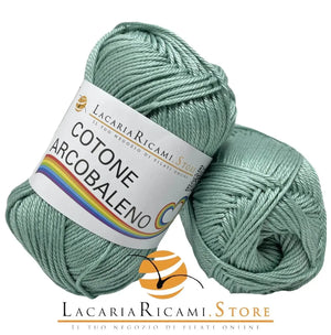Cotone ARCOBALENO - LacariaRicami.Store - 27 - VERDE MARE - LacariaRicami.Store