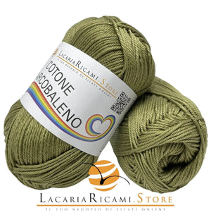Cotone ARCOBALENO - LacariaRicami.Store - Colore: 28 - VERDE MILITARE - by LacariaRicami.Store