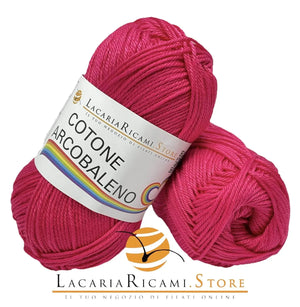 Cotone ARCOBALENO - LacariaRicami.Store - 32 - FUCSIA - LacariaRicami.Store