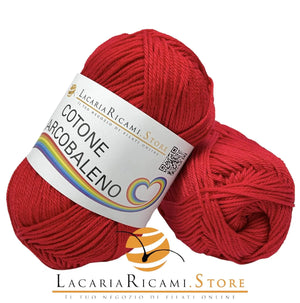 Cotone ARCOBALENO - LacariaRicami.Store - Colore: 33 - ROSSO - by LacariaRicami.Store