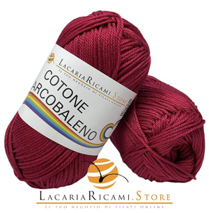 Cotone ARCOBALENO - LacariaRicami.Store - Colore: 34 - BORDEAUX - by LacariaRicami.Store