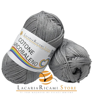 Cotone ARCOBALENO - LacariaRicami.Store 39 - GRIGIO - LacariaRicami.Store