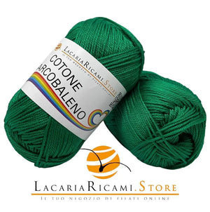 Cotone ARCOBALENO - LacariaRicami.Store 49 - VERDE BANDIERA - LacariaRicami.Store
