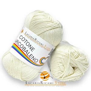 Cotone ARCOBALENO - LacariaRicami.Store 52 - AVORIO - LacariaRicami.Store