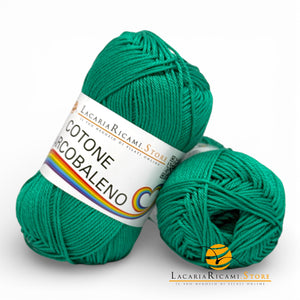 Cotone ARCOBALENO - LacariaRicami.Store - Colore: 23 - VERDE SMERALDO - by LacariaRicami.Store