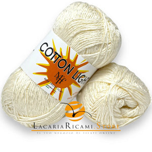COTONE Cotton Light "Effetto Seta" - Miss Tricot Filati 02 - PANNA